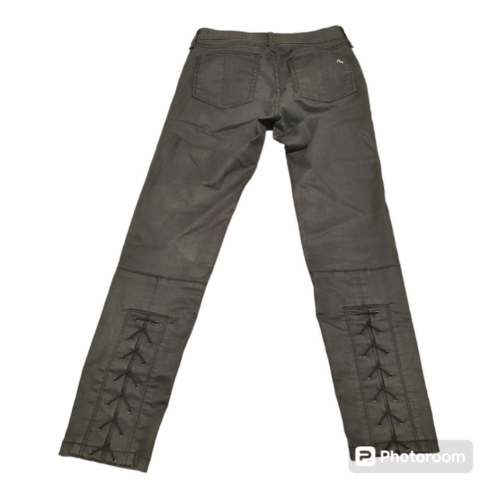 rag & bone Lace Up Jean Black Women's Size 26